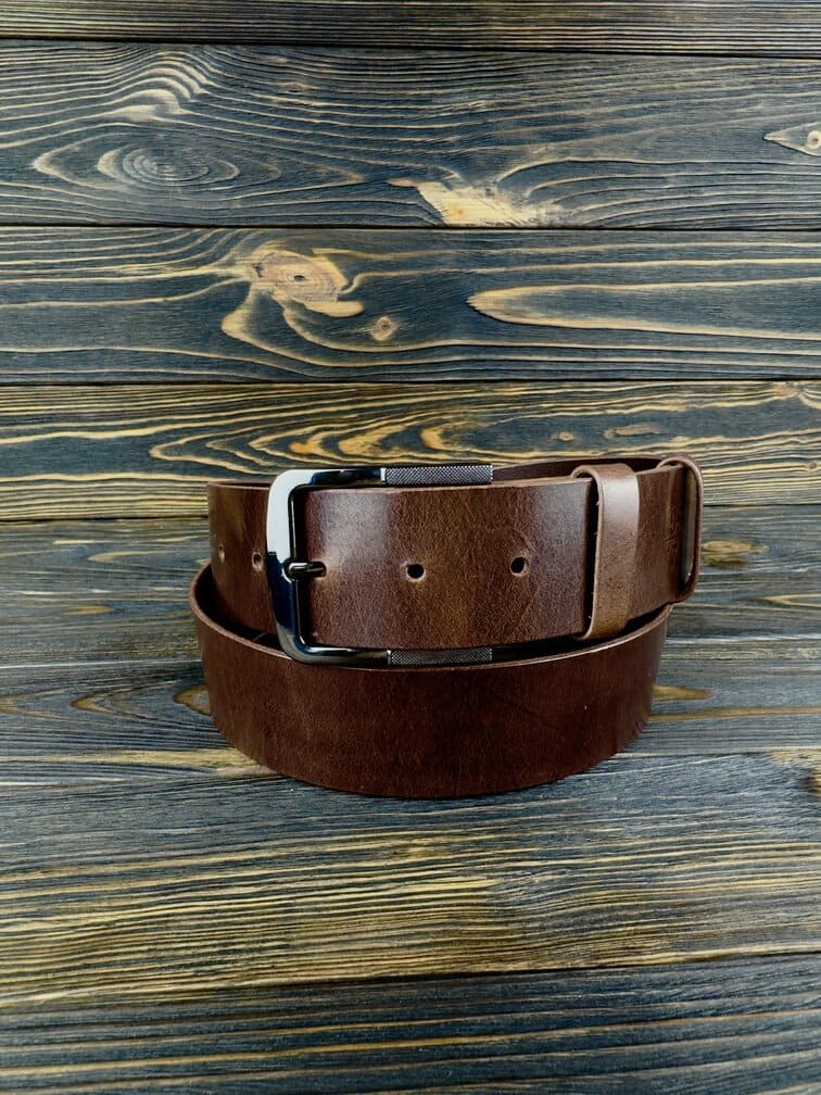 Чоловічий шкіряний ремінь Classic Belt Brown - зображення 4 (Чоловічий кожаный ремінь Classic Belt Brown - изображение 4)